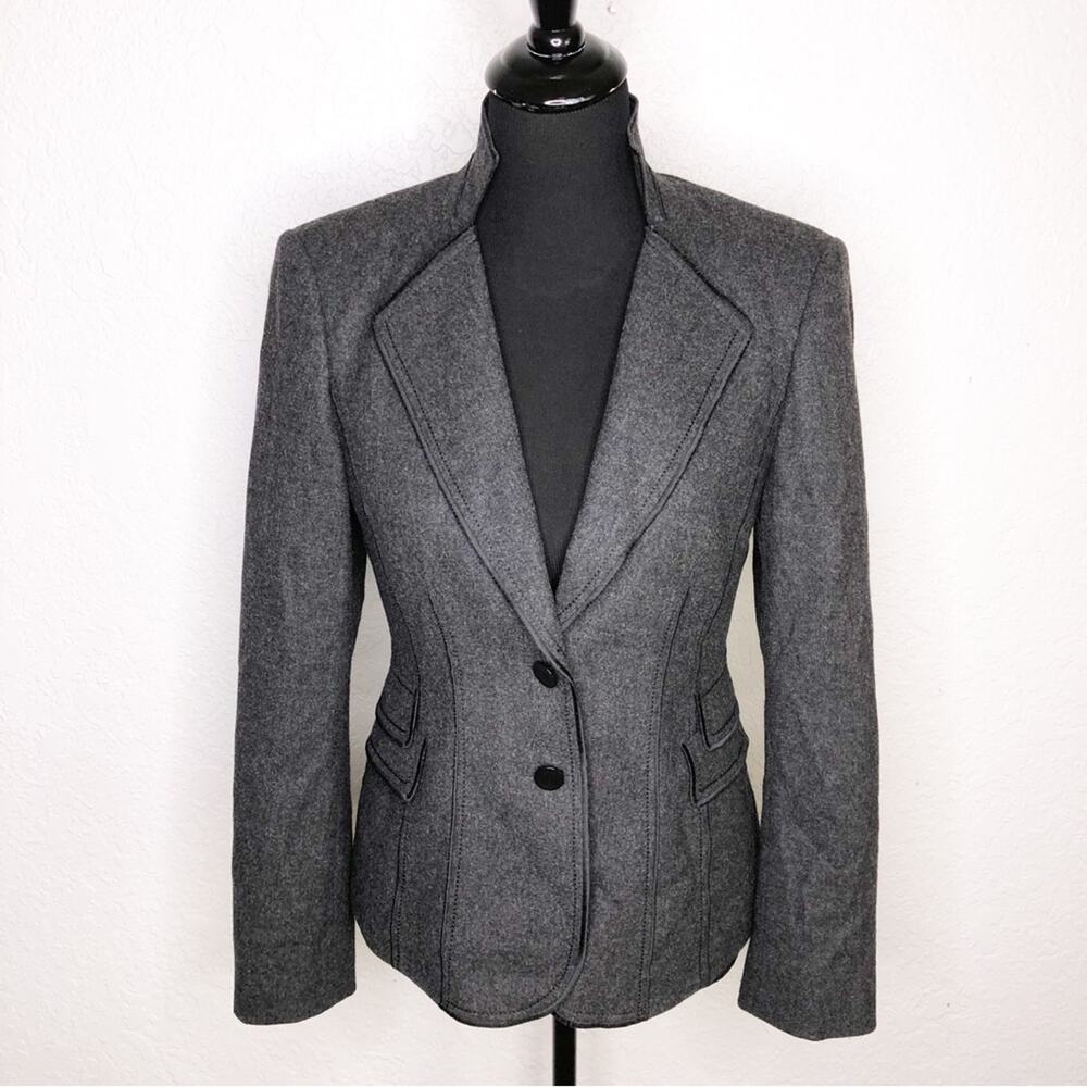 Strenesse‎ Gabriele Strehle charcoal gray wool blazer size US 6